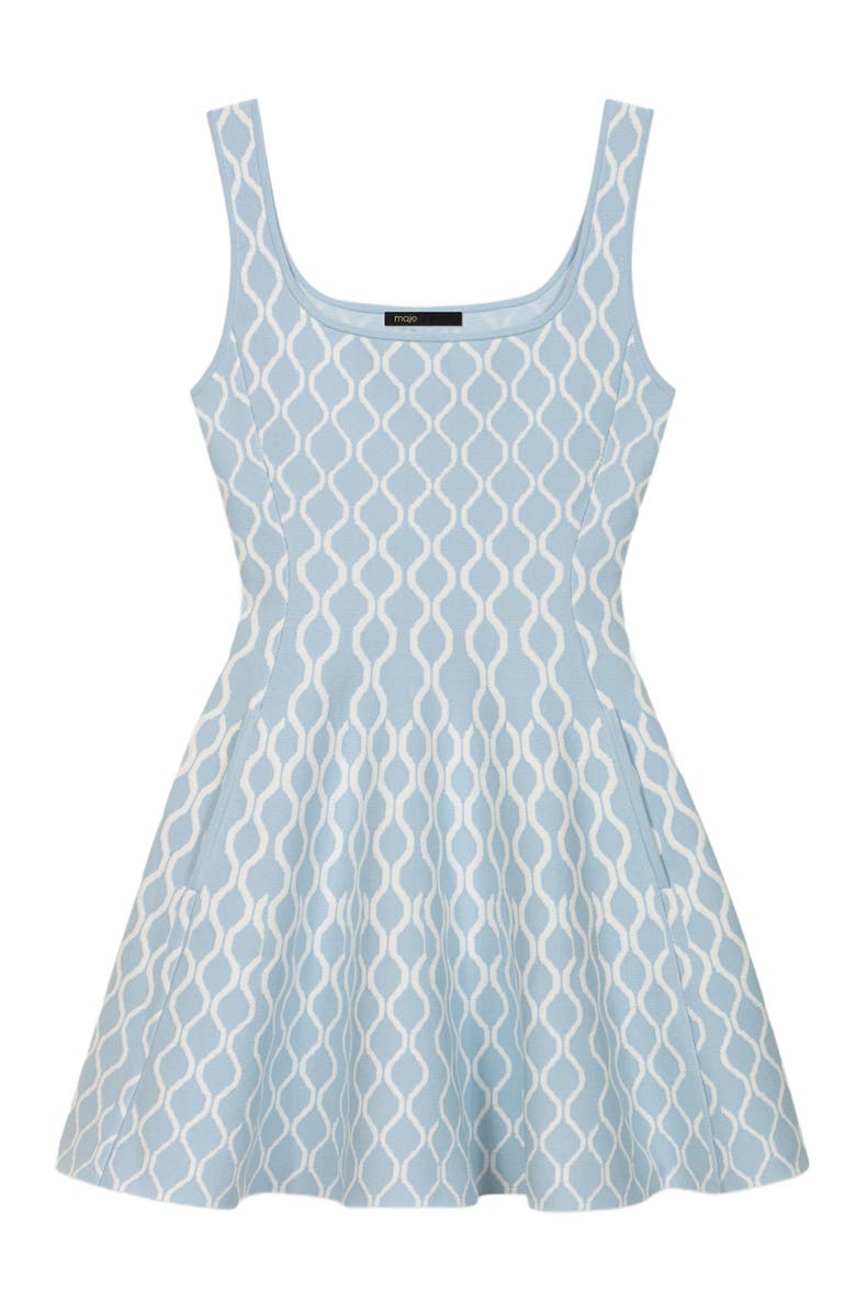 maje Jacquard knit mini dress, Alternate, color, 