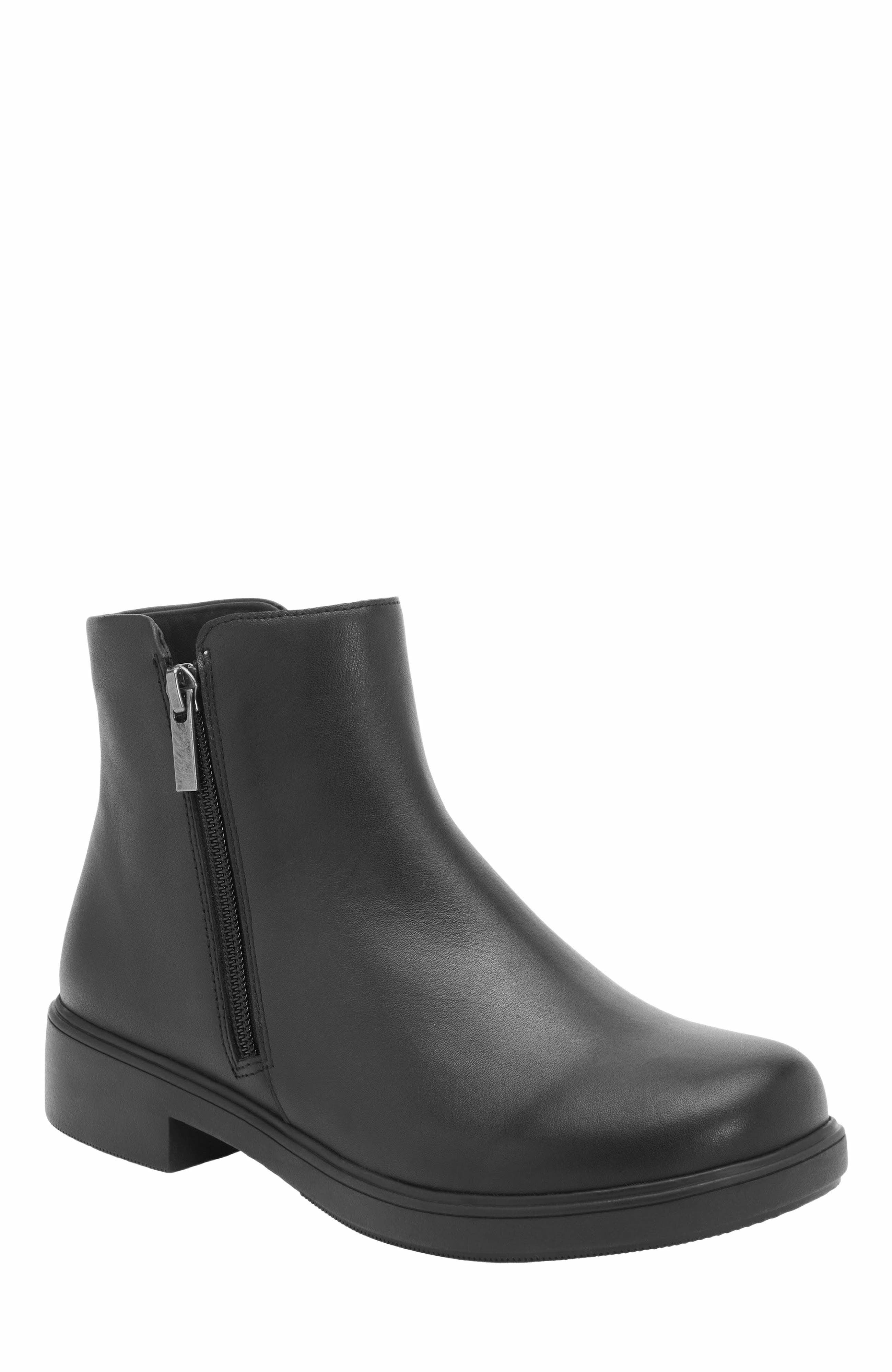 ABEO Compass Zip Boot, Main, color, Black Leather - Regular