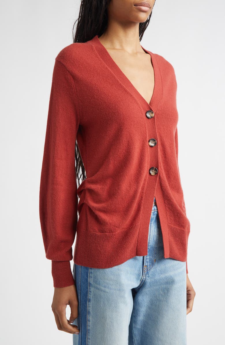 Veronica Beard Lamotte Cashmere Cardigan, Alternate, color, Carnelian Red