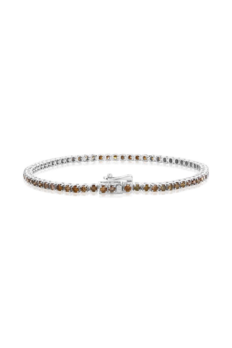 14K Gold Brown Diamond Bracelet, Main, color, Brown