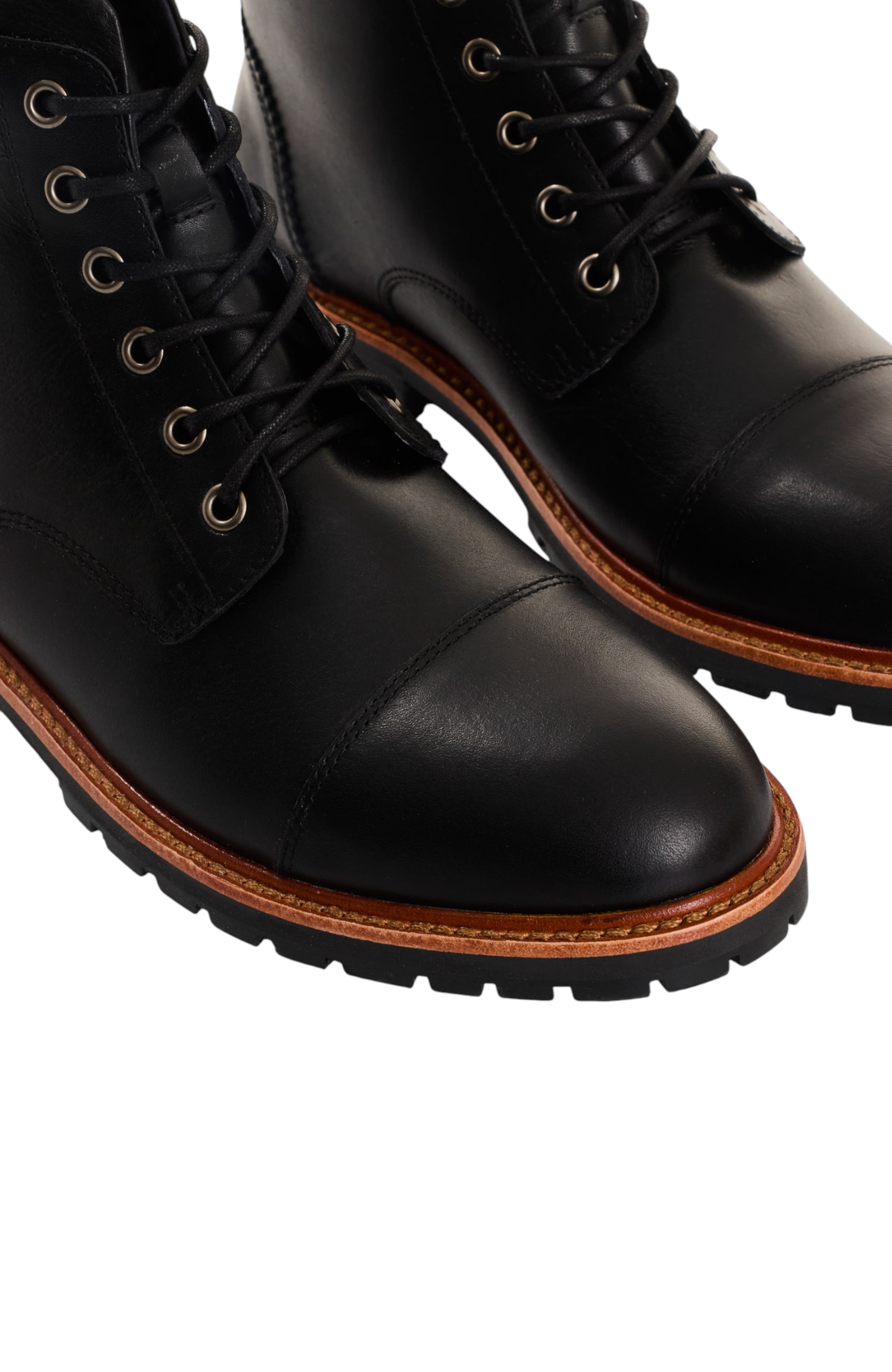 Velez Ray Leather Boots, Alternate, color, Black