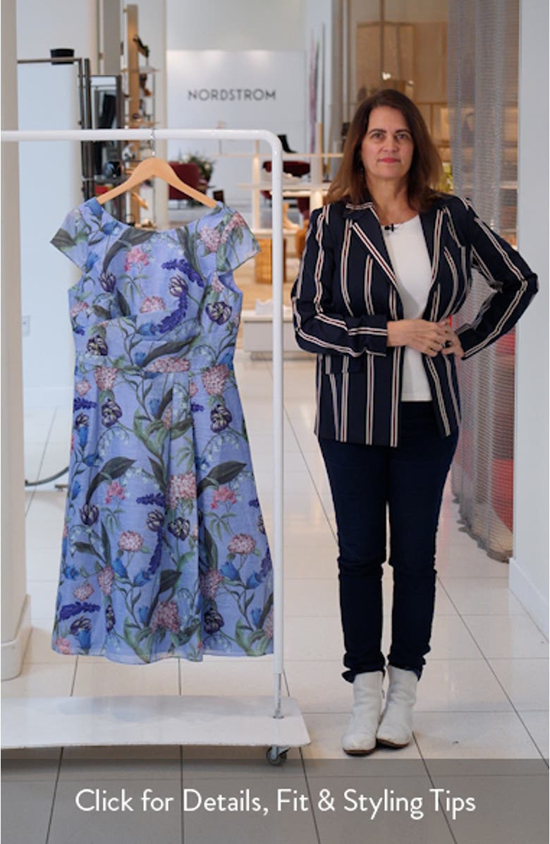 Floral Jacquard Cocktail Dress, sales video thumbnail