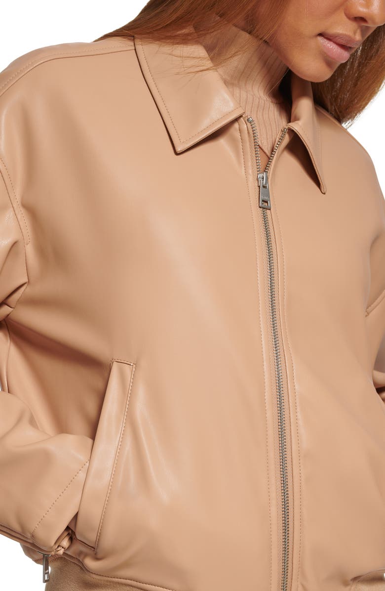 Levi's Faux Leather Bomber Jacket, Alternate, color, Biscotti