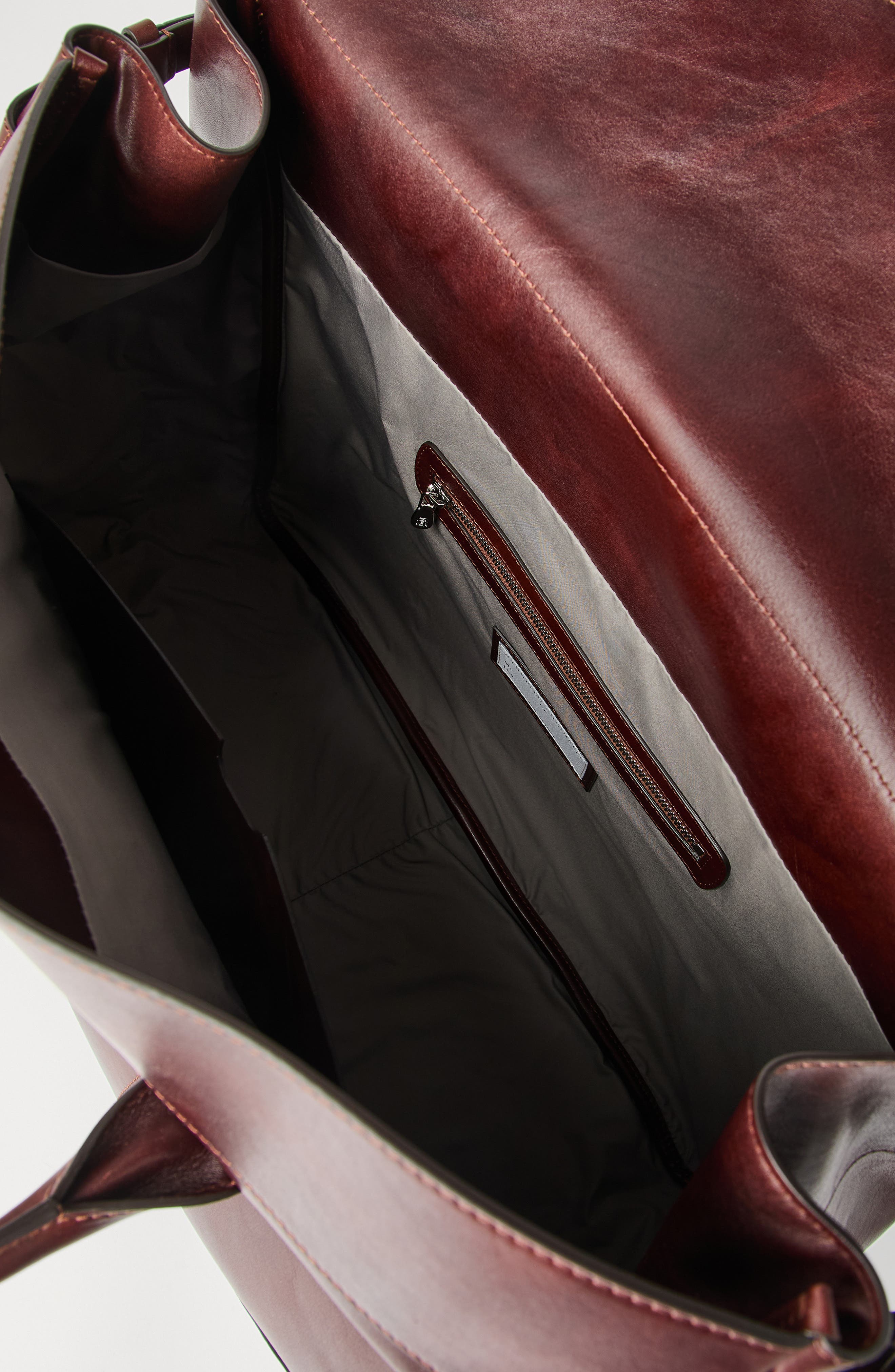 Brunello Cucinelli Calfskin bag, Alternate, color, Burgundy