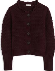 Madewell Scalloped Merino Wool Blend Cardigan