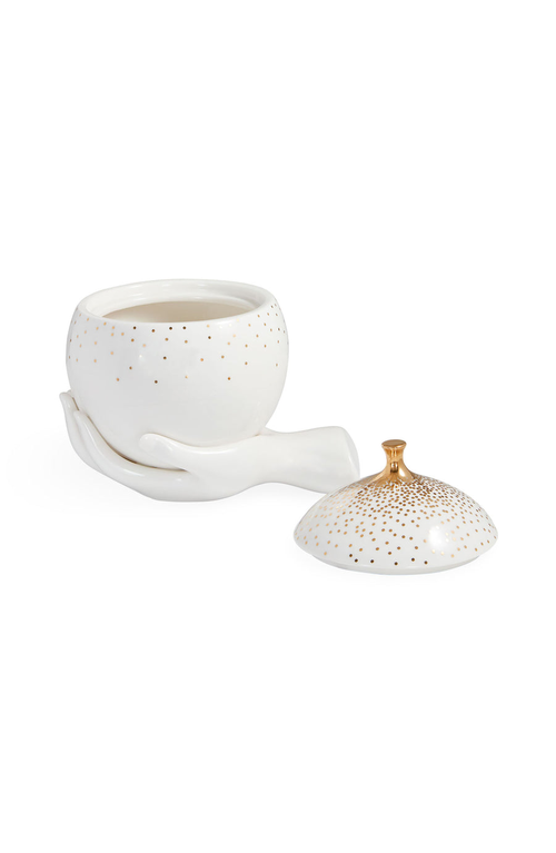 Jonathan Adler Gilded Eve Box In White