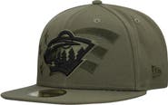 New Era Men's New Era  Olive Minnesota Wild Military Appreciation Flag 59FIFTY Fitted Hat