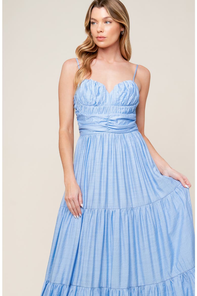 Sweetheart Smocked Maxi Dress, Alternate, color, LIGHT BLUE