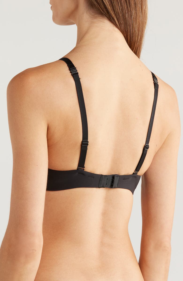 Simone Perele Essentiel Padded Underwire Plunge Bra, Alternate, color, Black