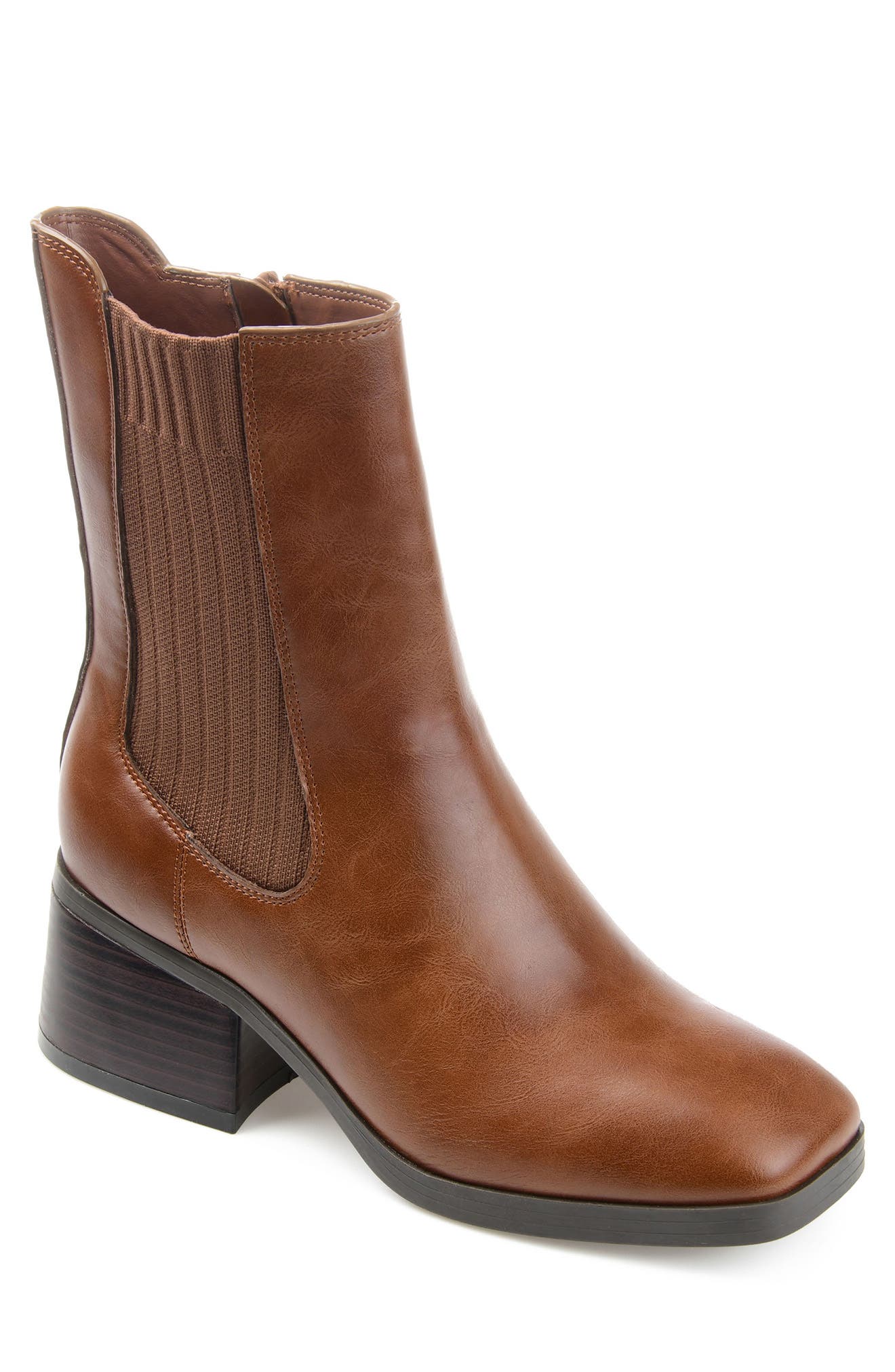 Desree Vegan Leather Boot, Main, color, BROWN