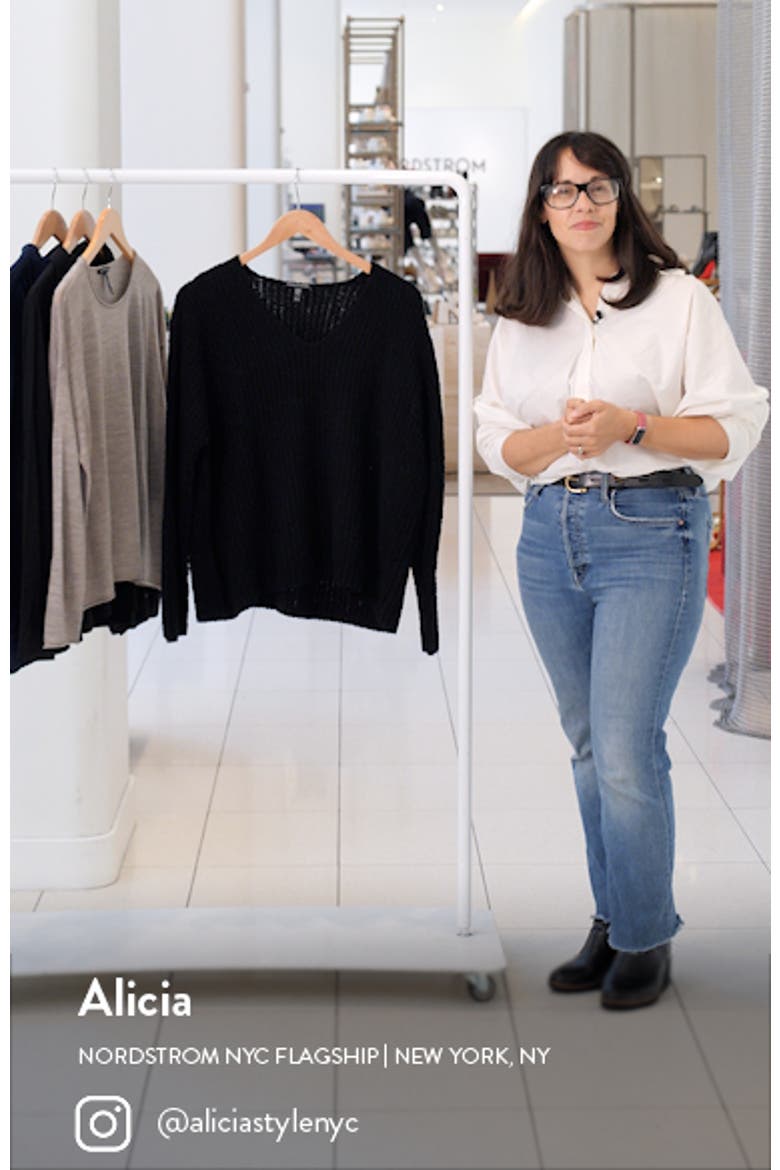 V-Neck Organic Cotton & Cashmere Blend Sweater video