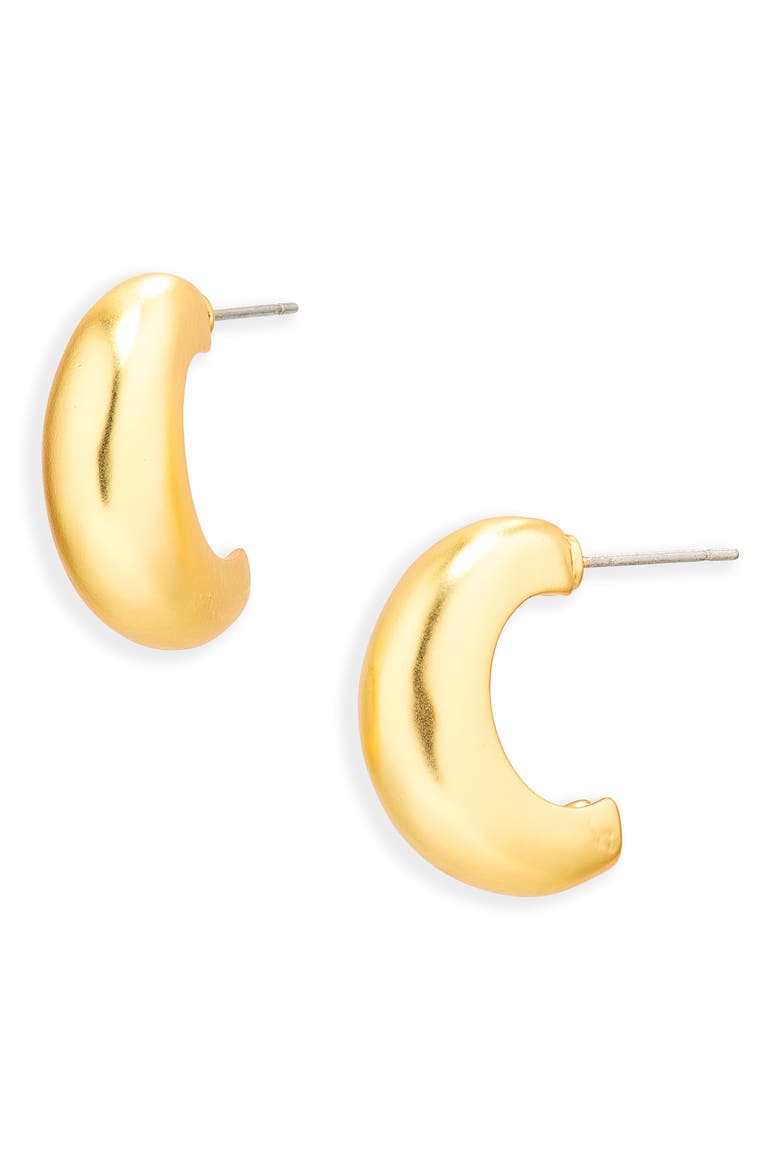 Arc Hoop Earrings, Main, color, GOLD