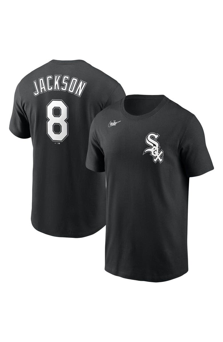 Nike Men's Nike Bo Jackson Black Chicago White Sox Cooperstown Collection Name & Number T-Shirt, Main, color, Black