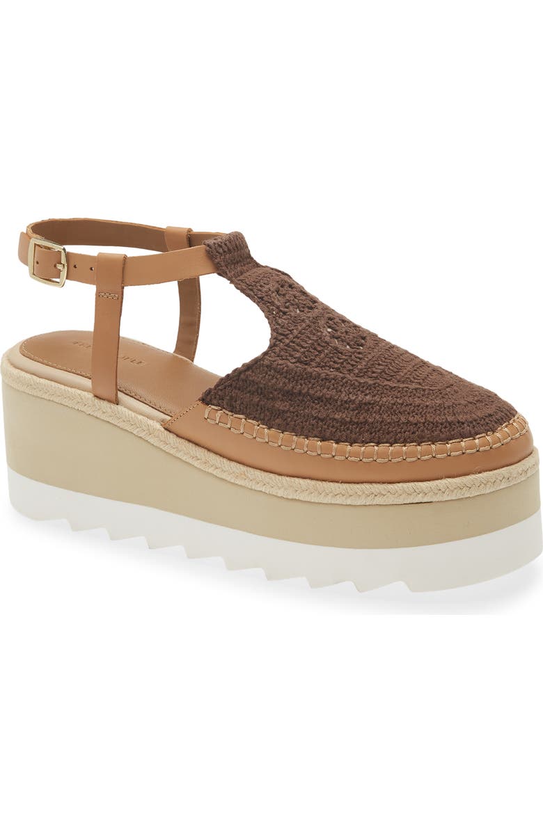 Free People Morning in Mykonos Platform Wedge, Main, color, Oak Combo