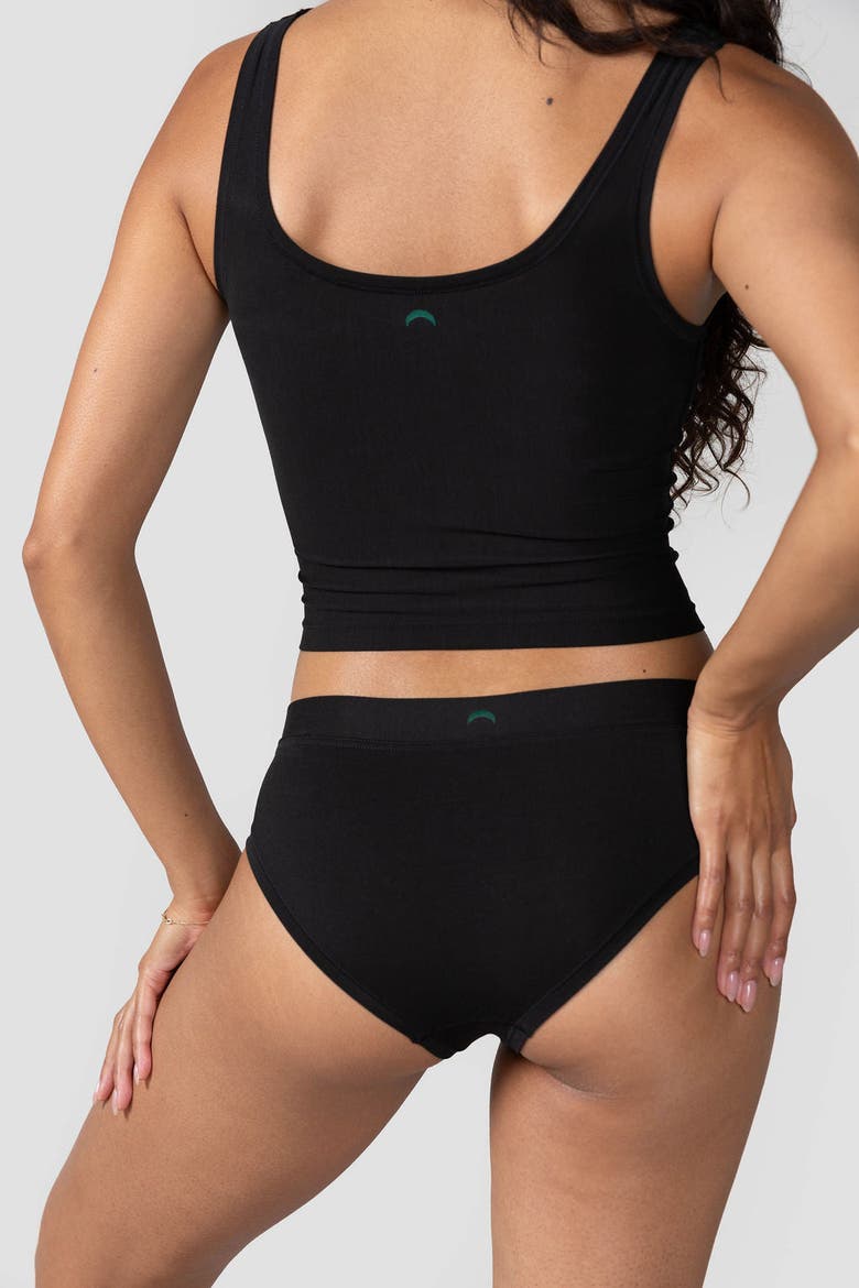 Sporty Crop Tank, Alternate, color, Black