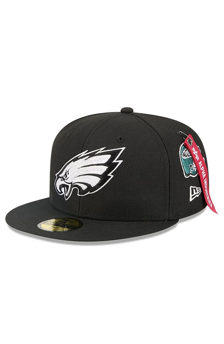 New Era x Alpha Industries Men's New Era x Alpha Industries Black Philadelphia Eagles 59FIFTY Fitted Hat, Main, color, Black