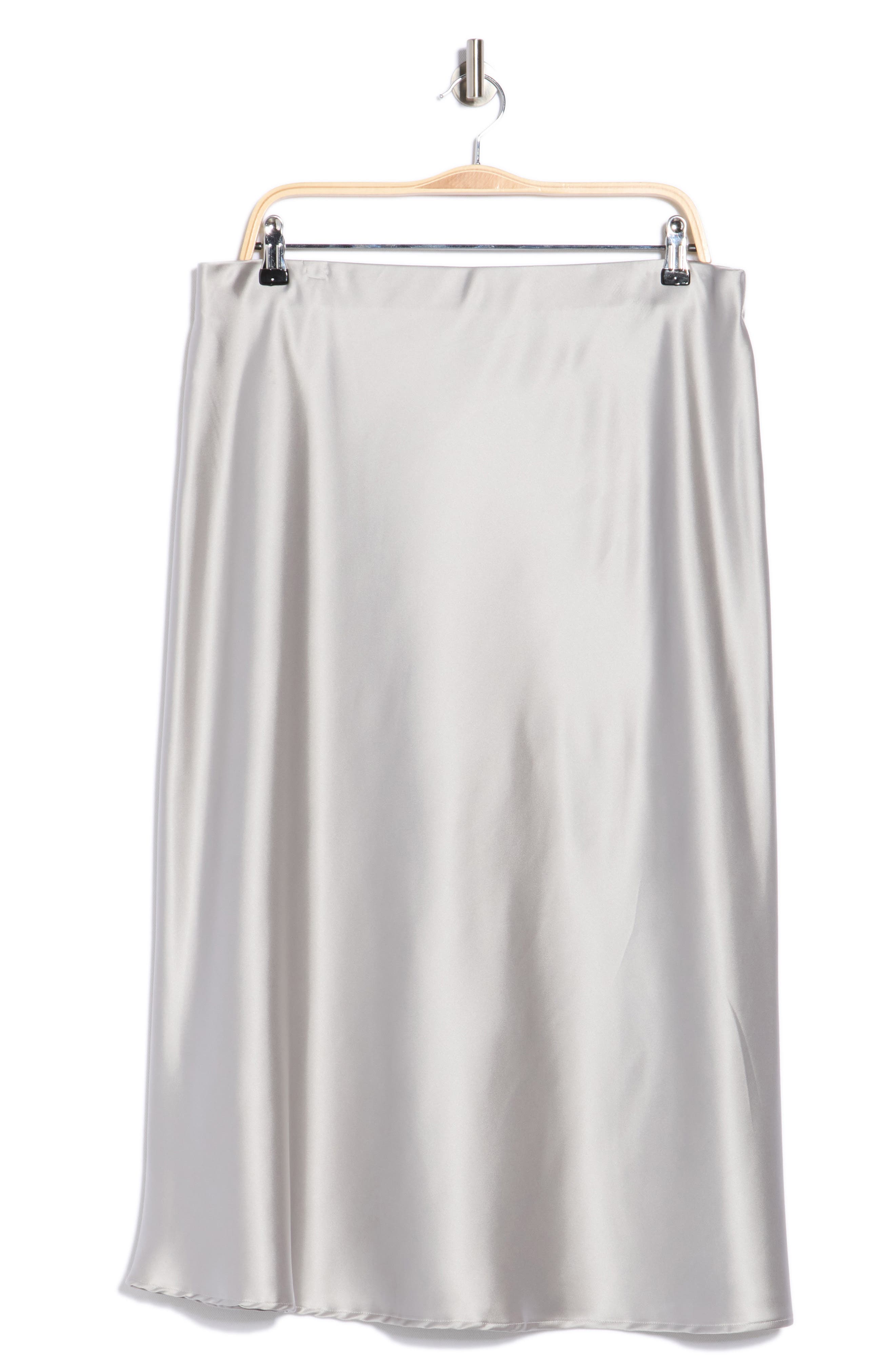 Renee C Satin Midi Skirt