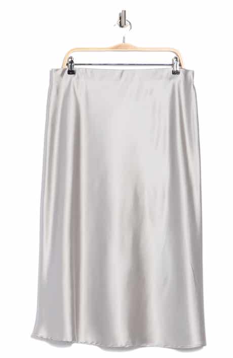 Renee C Satin Midi Skirt