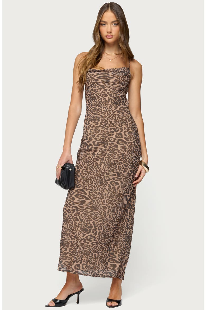 Ayanah Leopard Print Maxi Dress, Alternate, color, LEOPARD