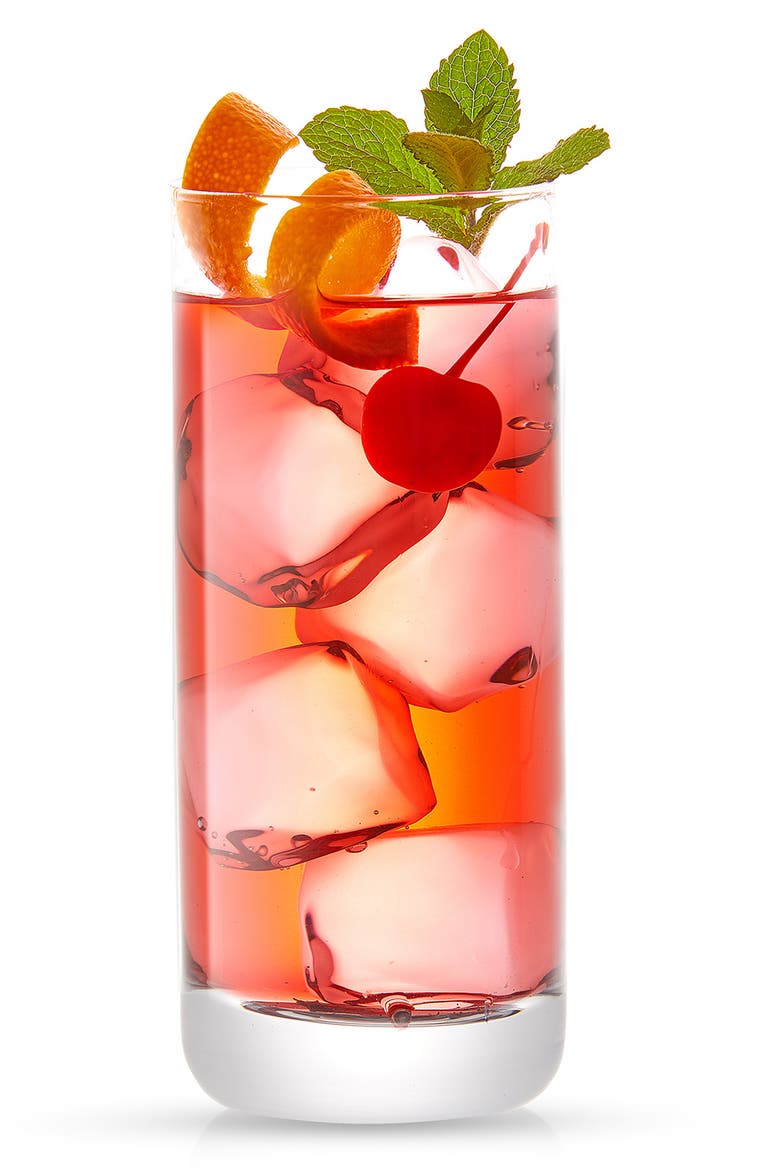 Faye Crystal Highball Drinking Glasses - Set of 12, Alternate, color, CLEAR
