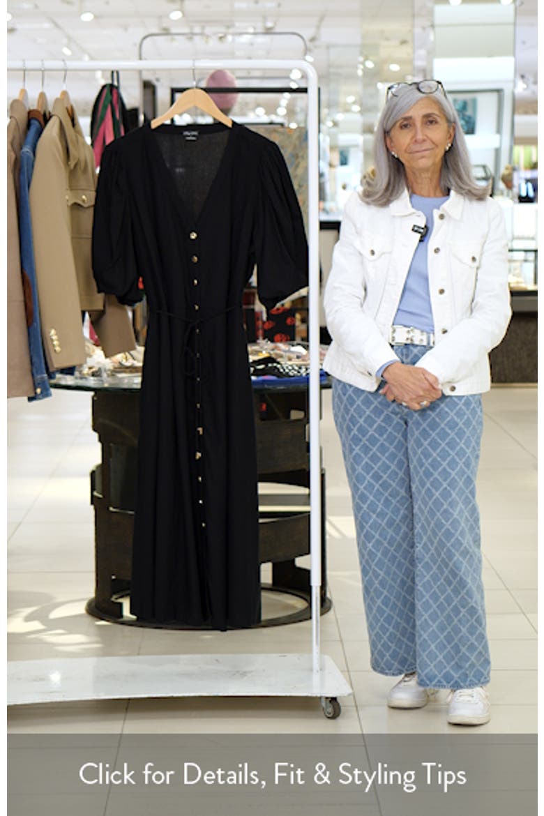 Bella Puff Sleeve Button-Up Dress video