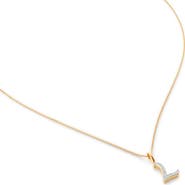 Monica Vinader Diamond Alphabet Pendant Necklace