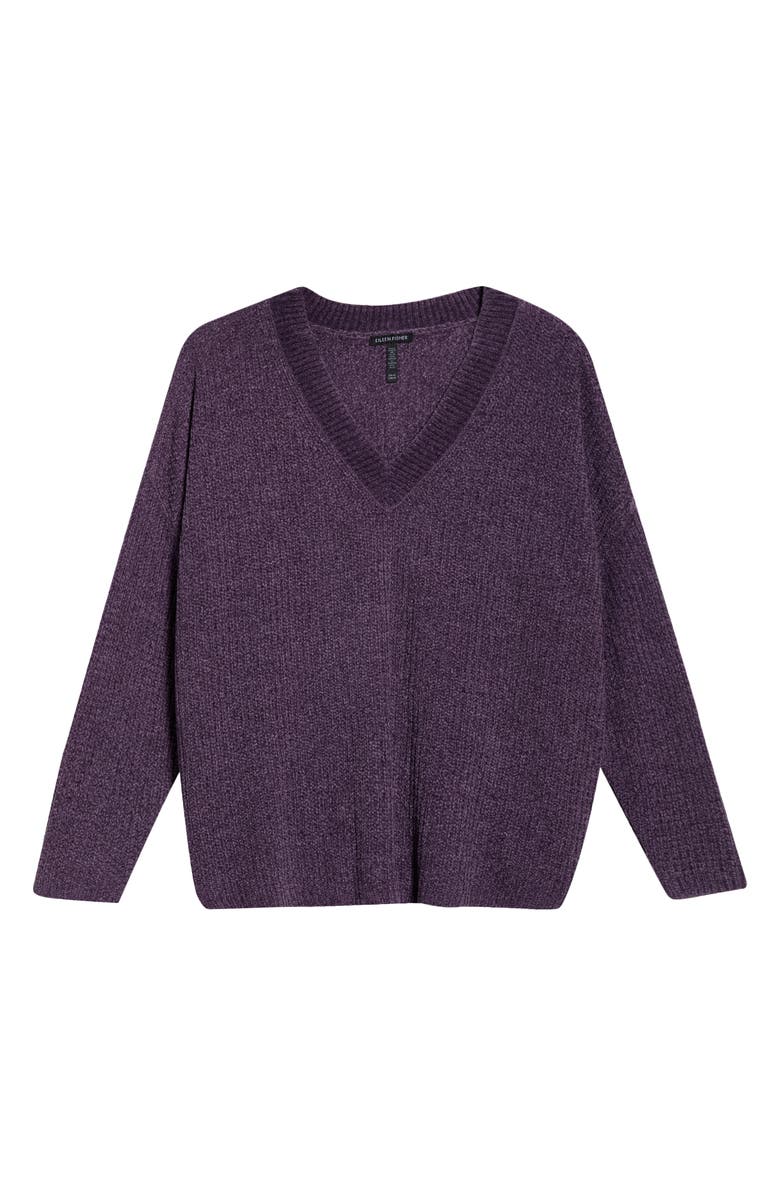 Eileen Fisher V-Neck Sweater, Alternate, color, Mulled Grape