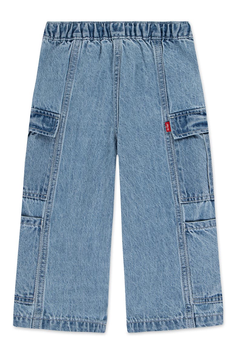 Kids' Wide Leg Parachute Cargo Jeans, Alternate, color, FULLY BAKED