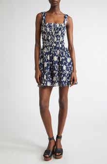 Ramy Brook Ayan Floral Embroidery Mini Sundress