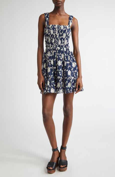 Ramy Brook Ayan Floral Embroidery Mini Sundress