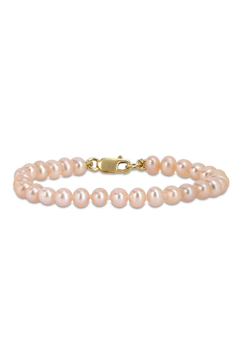 Pink Cultured Freshwater Pearl Bracelet, Main, color, PINK