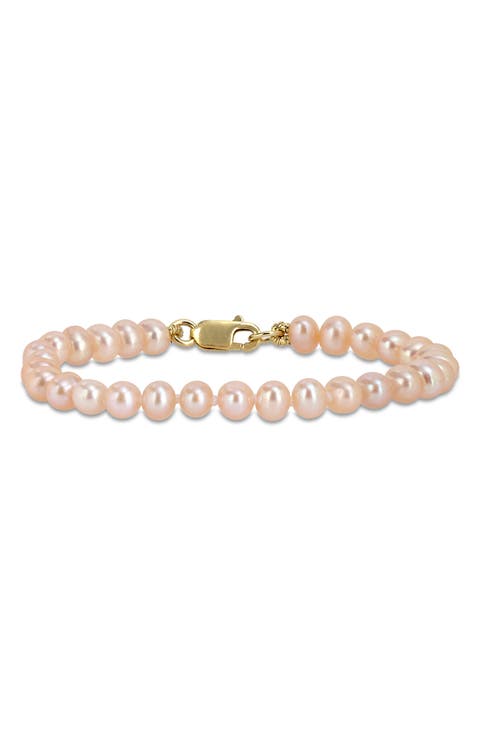 Pink Cultured Freshwater Pearl Bracelet