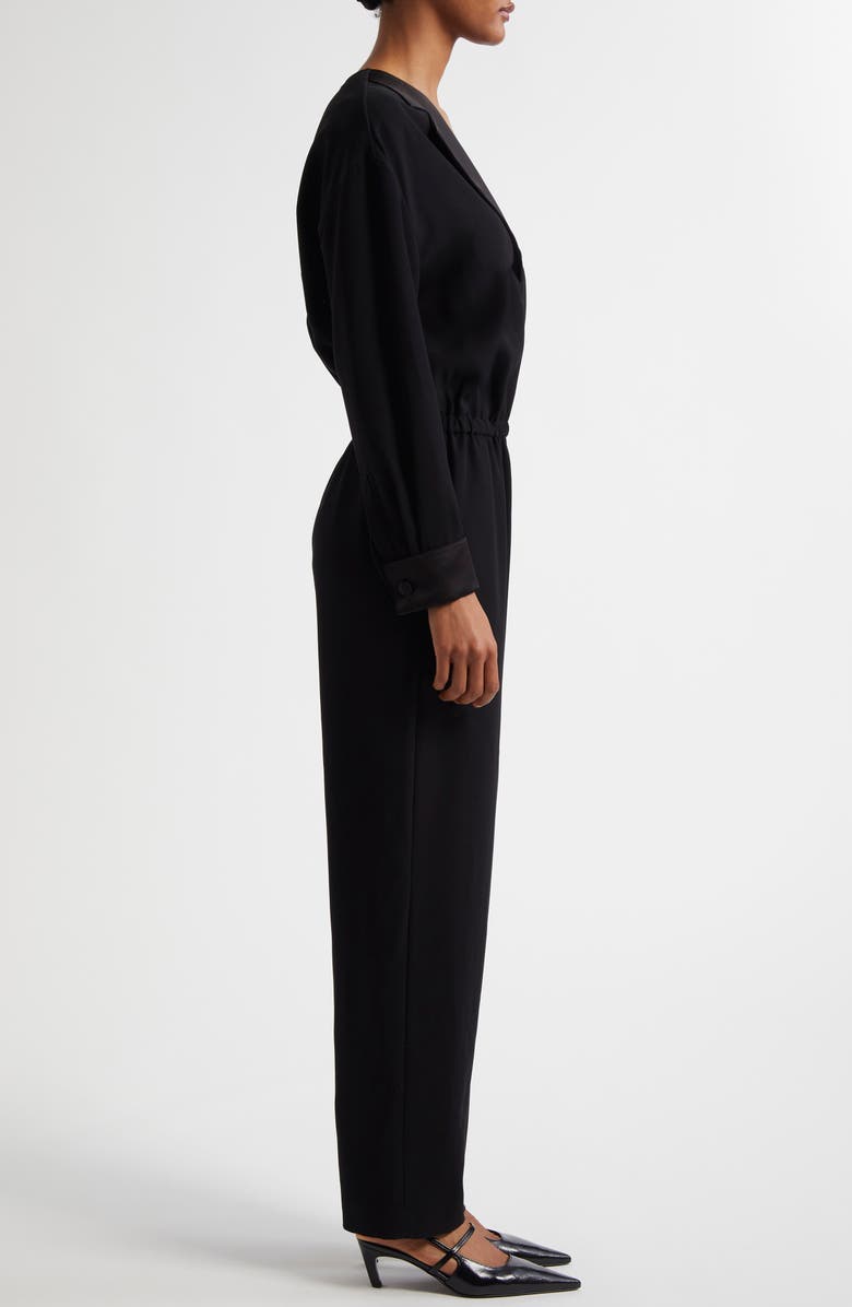 Emporio Armani Tuxedo Long Sleeve Jumpsuit, Alternate, color, 