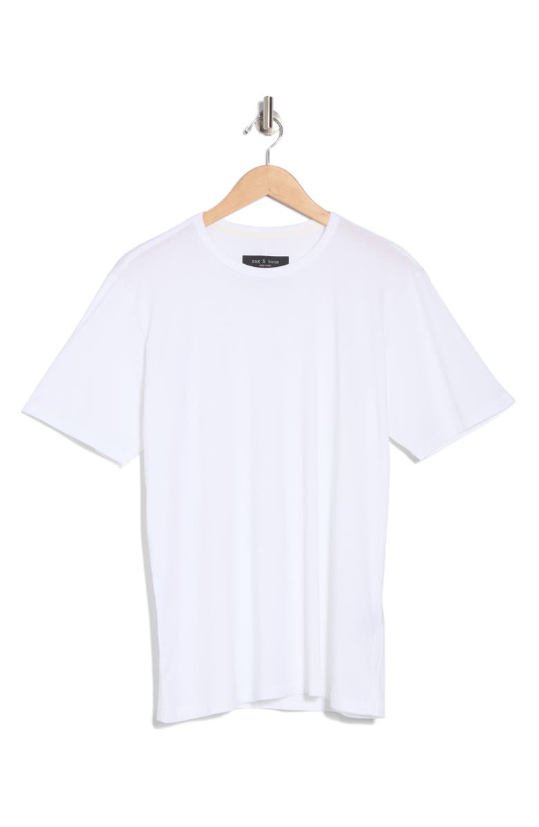 rag & bone Crewneck Cotton Blend T-Shirt, Alternate, color, White