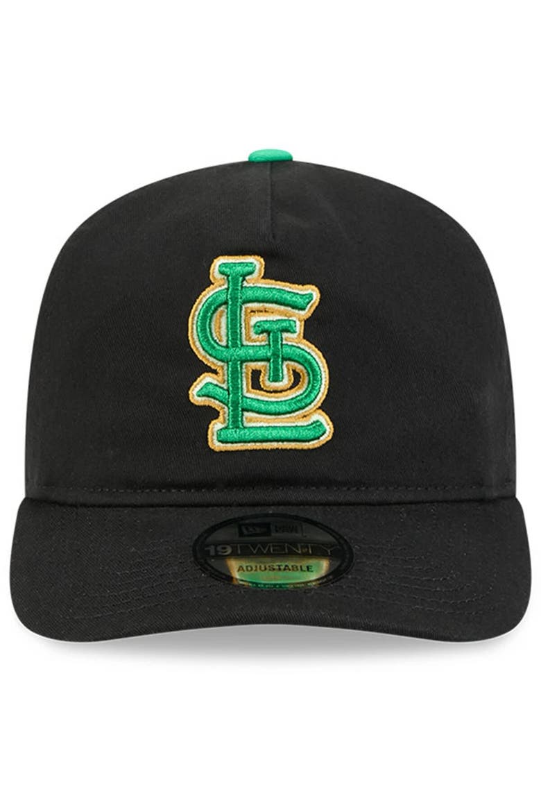 Men's New Era  Black St. Louis Cardinals 2026 St. Patrick's Day 19TWENTY Adjustable Hat, Alternate, color, Black