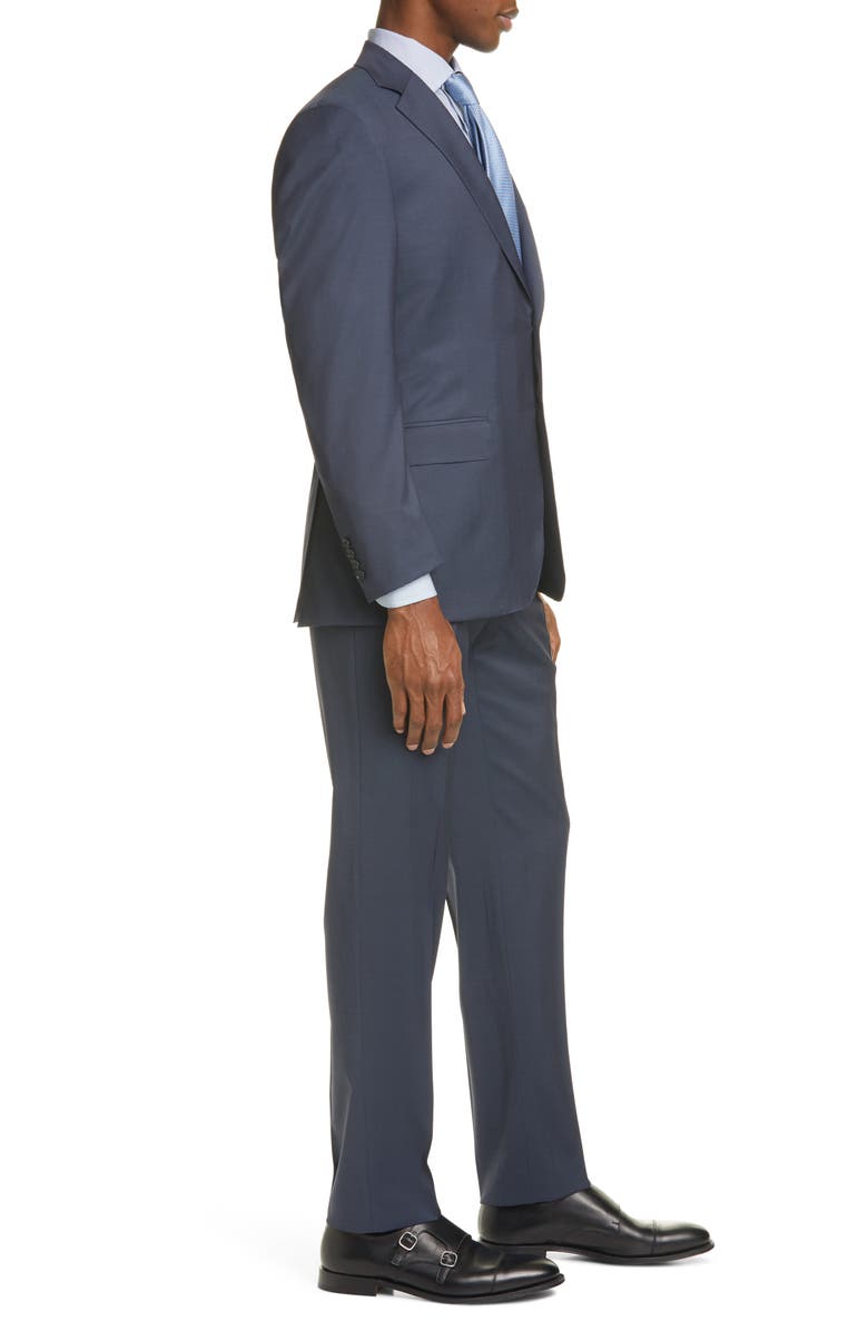 Canali Siena Classic Fit Solid Wool Suit, Alternate, color, 