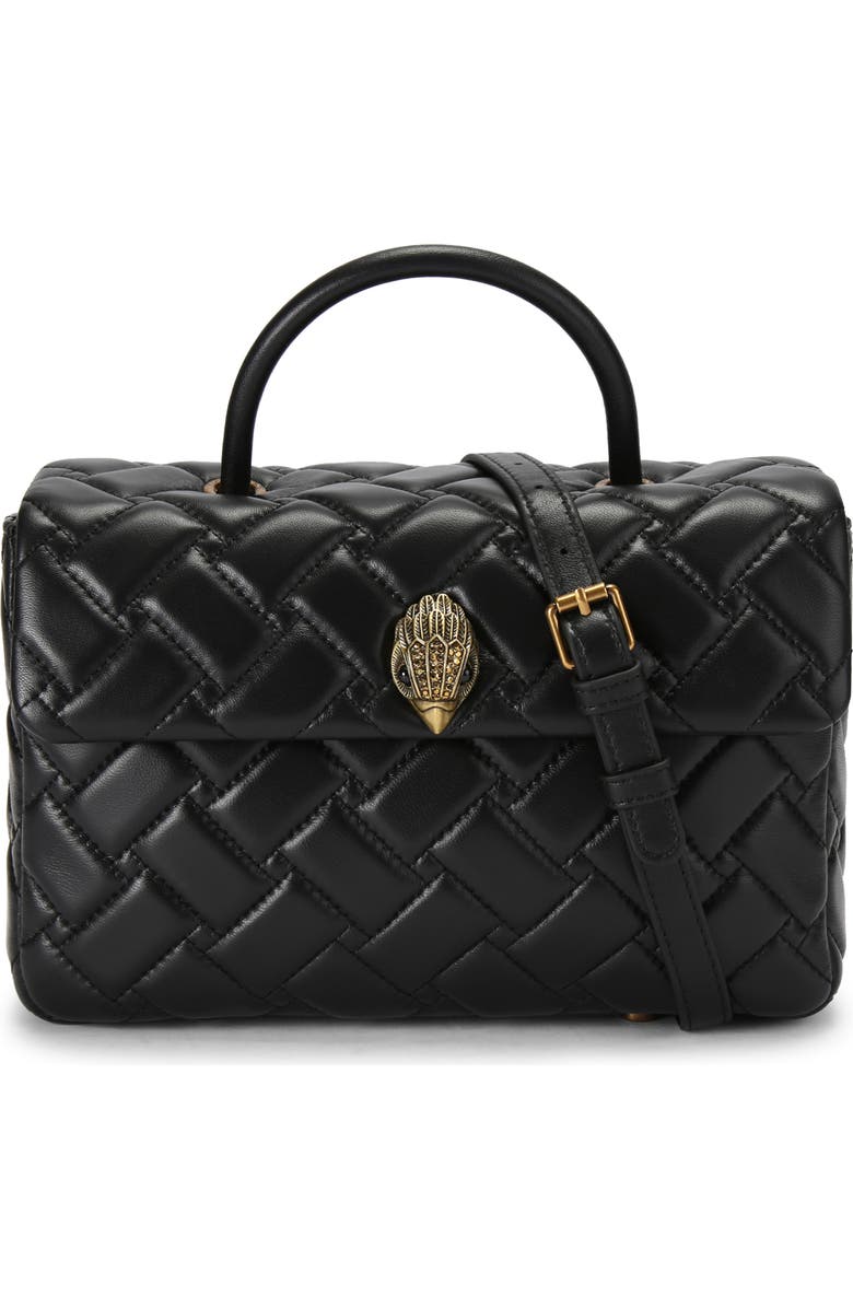 Kurt Geiger London Kensington Quilted Leather Top Handle Bag, Main, color,