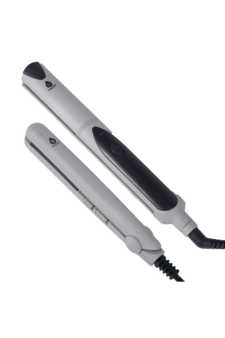 Flat Iron with A Free Travel Straightener, Main, color, Grey