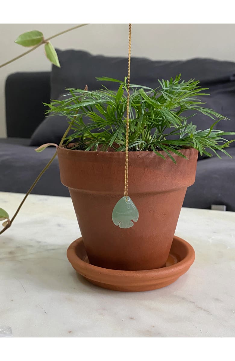 seree Zodiac collection Pisces Jade stone necklace, Alternate, color, Light Green