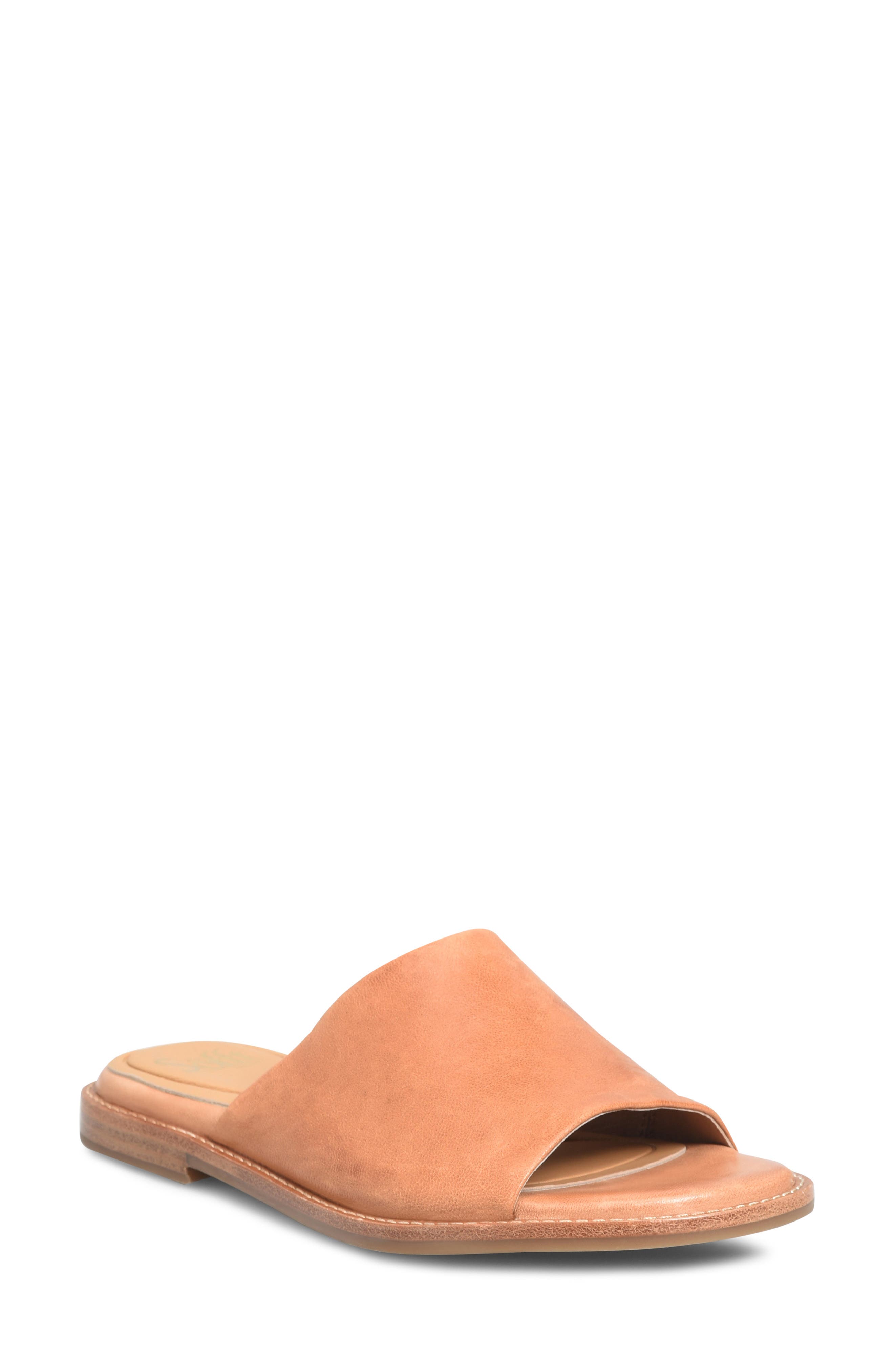 Noble Slide Sandal, Main, color, LUGGAGE