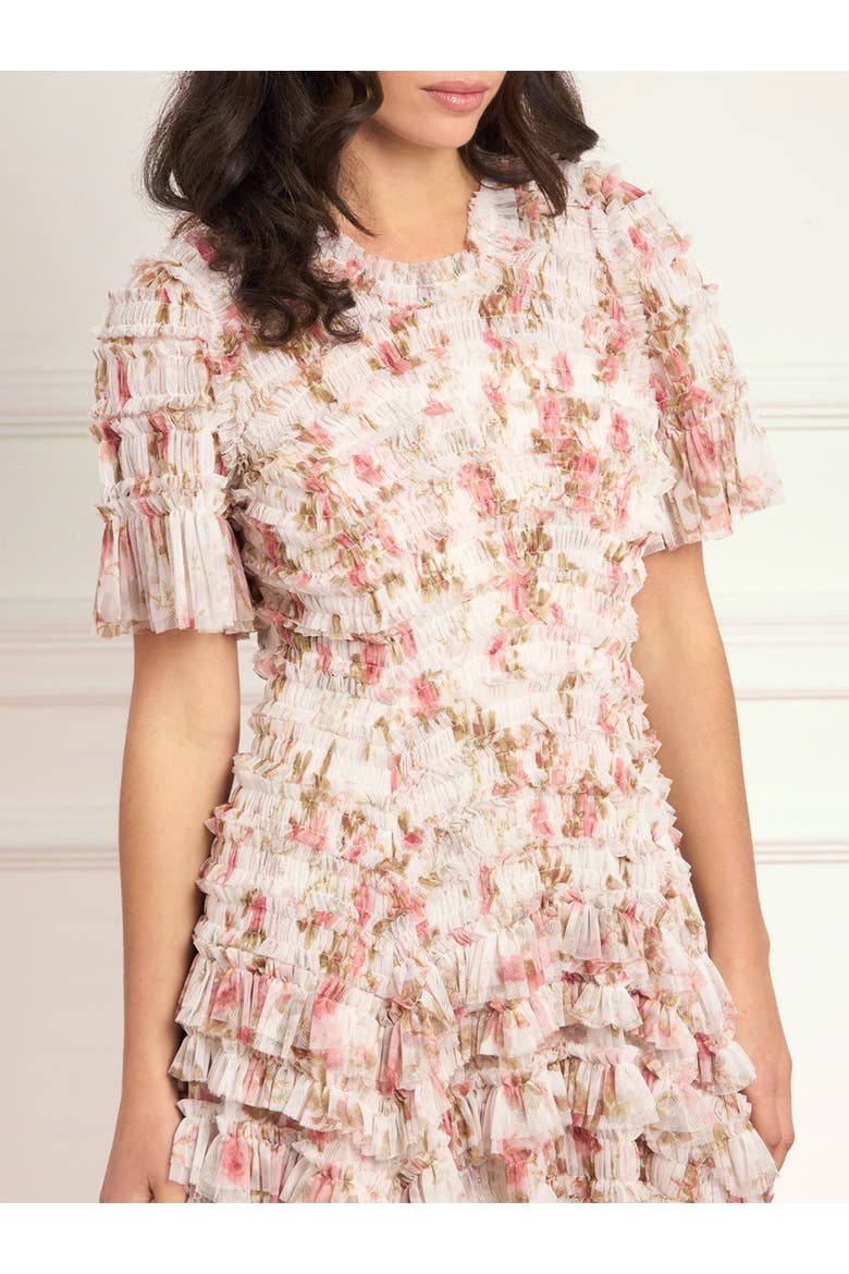 Summer's Rose Valentine Ruffle Gown, Alternate, color, White