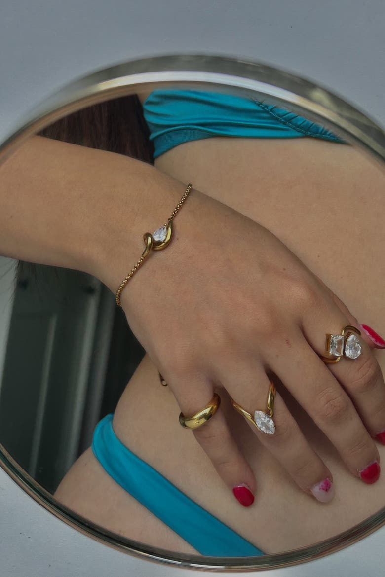 Thin Dome Ring, Alternate, color, Gold