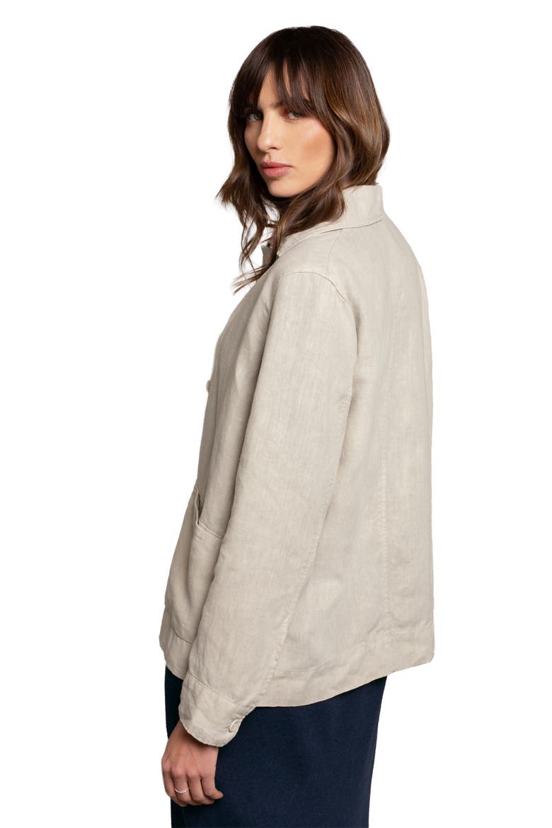 Linen Boxy Jacket, Alternate, color, STONE