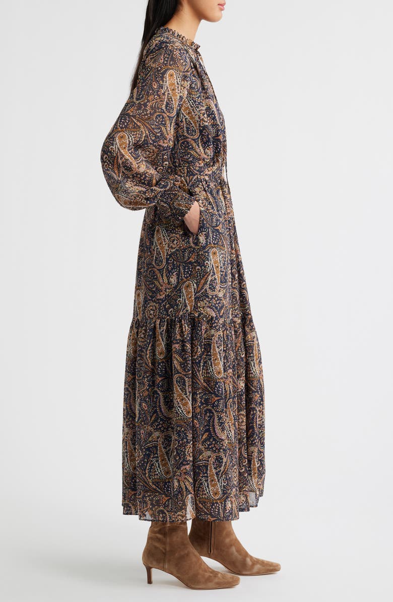 Sam Edelman Boho Paisley Long Sleeve Maxi Dress, Alternate, color,