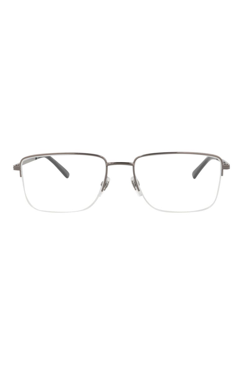 Novelty 55mm Rectangular Optical Glasses, Main, color, RUTHENIUM TRANSPARENT