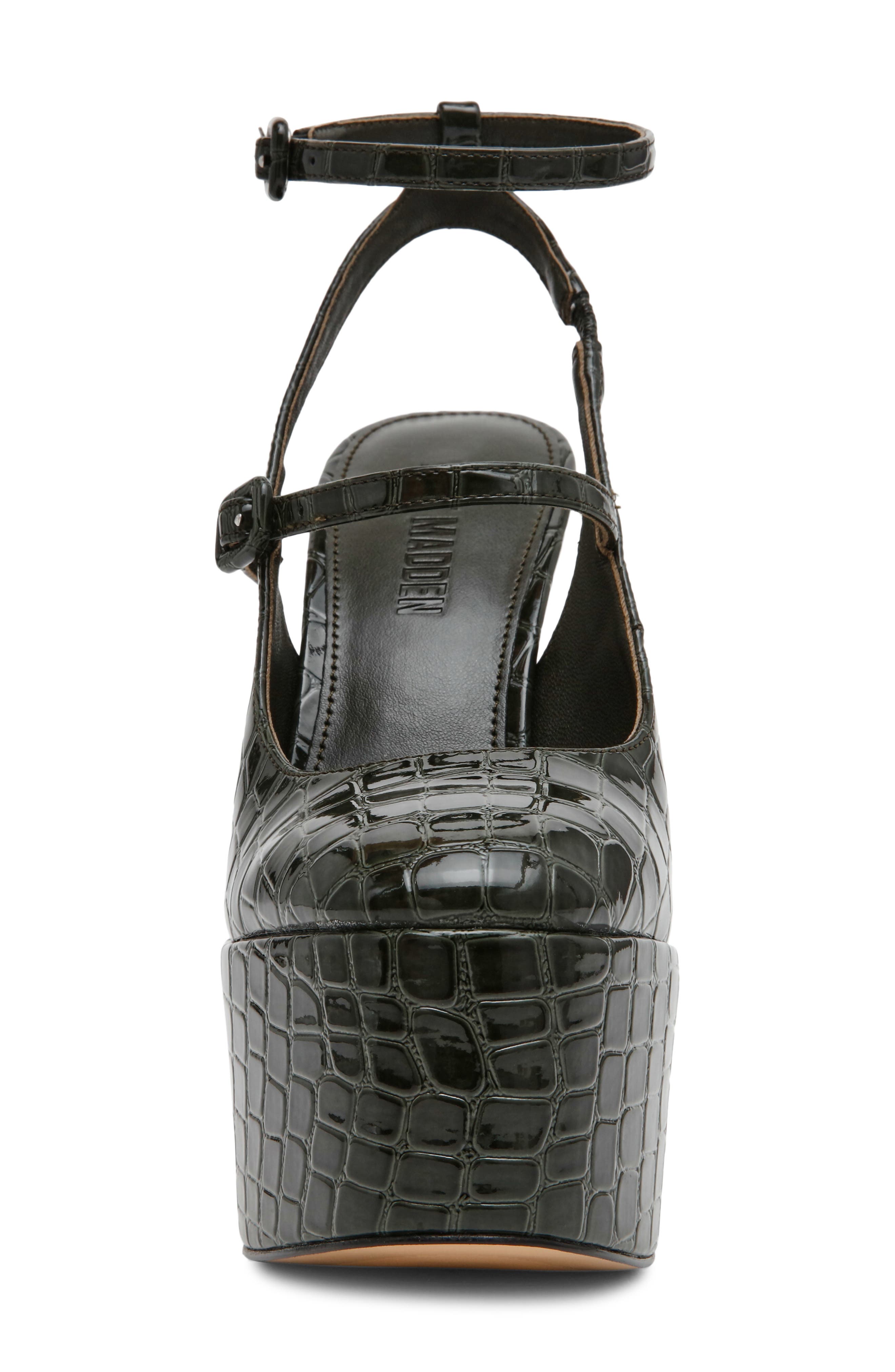 Steve Madden Scotlyn Ankle Strap Platform Pump, Alternate, color, Dark Green