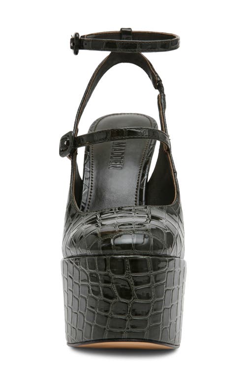 Steve Madden Scotlyn Ankle Strap Platform Pump In Black