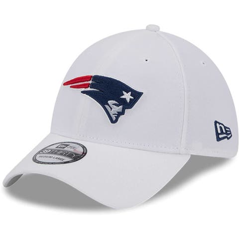 Men's New Era White New England Patriots Main 39THIRTY Flex Hat