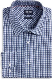 DANIEL HECHTER Trim Fit Check Cotton Dress Shirt