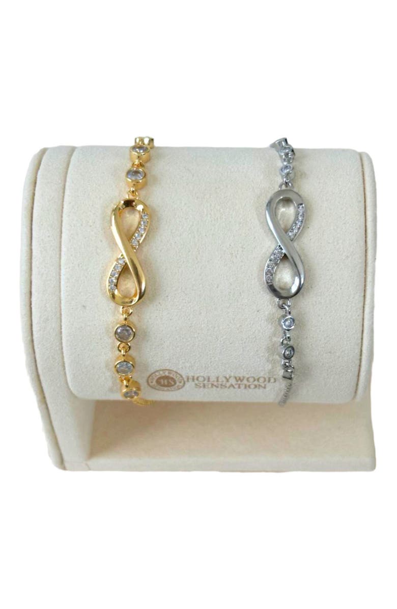 Hollywood Sensation Infinity Bracelet, Alternate, color, Silver